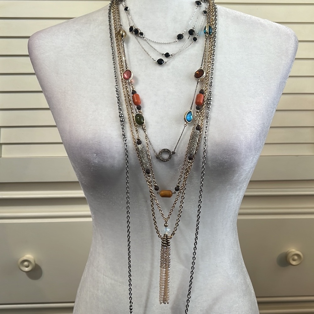 Collection of 6 Fashion Statement or Bohemian Necklaces!